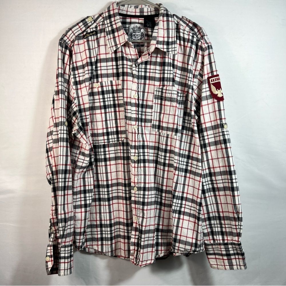 Men's Akdmks Plaid Button-Up Long Sleeve Shirt 0630